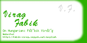 virag fabik business card